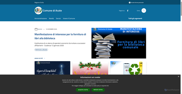 Security scan screenshot of https://www.comune.acate.rg.it/it