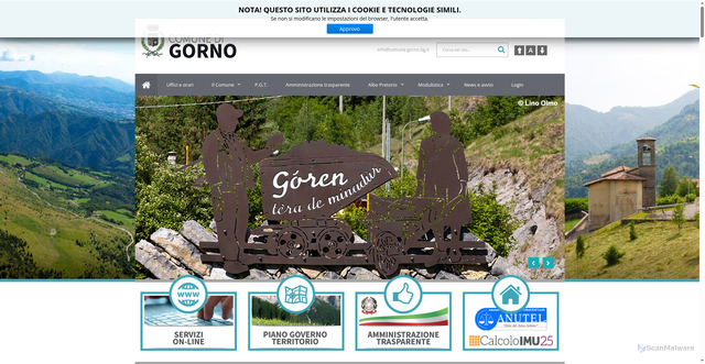 Security scan screenshot of https://www.comune.gorno.bg.it/