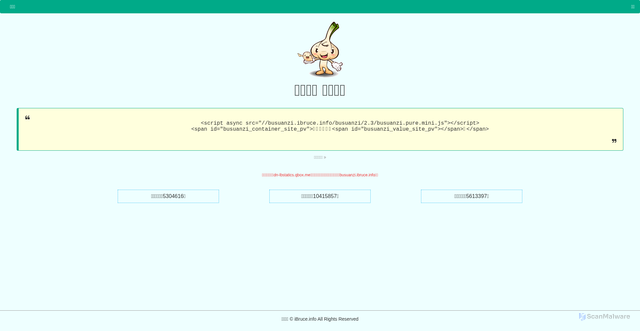 Security scan screenshot of https://busuanzi.ibruce.info