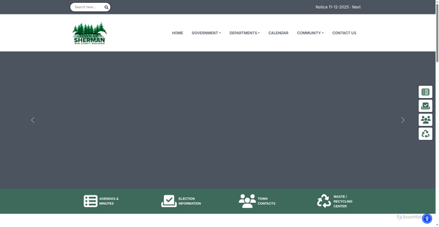 Security scan screenshot of https://shermanironcowi.gov/