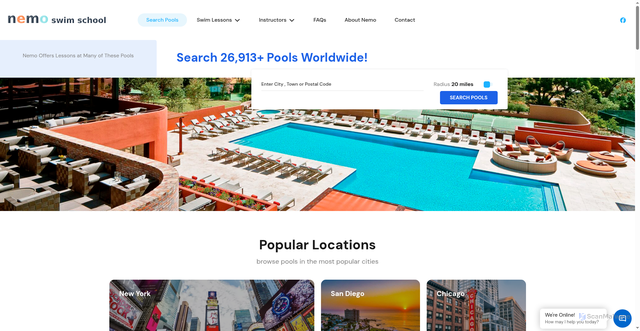 Security scan screenshot of https://nemoswimschool.com/pools/