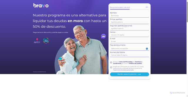 Security scan screenshot of https://www.gobravocredito.co
