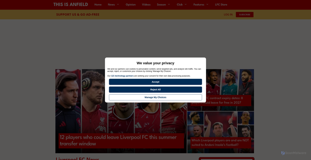 Security scan screenshot of https://thisisanfield.com