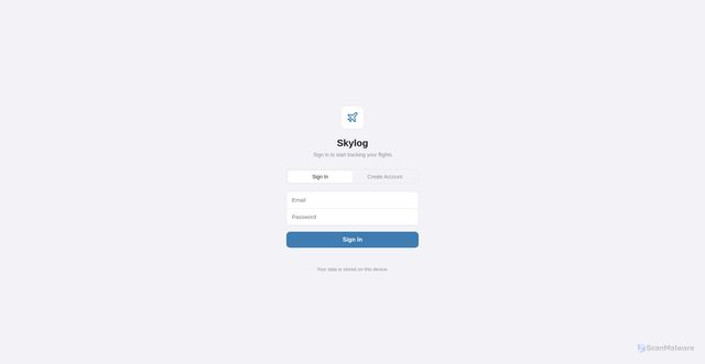 Security scan screenshot of https://newskylog.pages.dev/