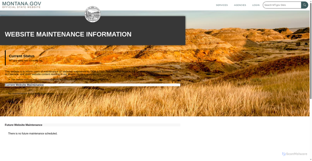 Security scan screenshot of https://webmaintenance.mt.gov/