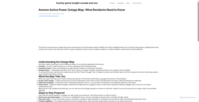Security scan screenshot of https://pikselfocusspot-dp234mve1d88.edgeone.app/ameren-active-power-outage-map.html