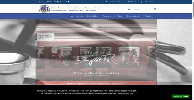 Security scan screenshot of https://www.aslavellino.it/index.php/it/