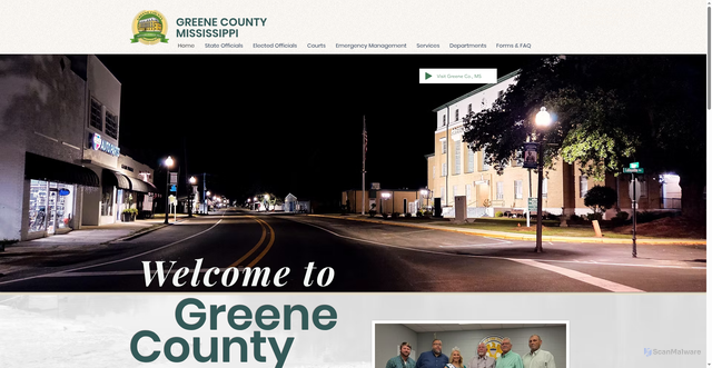Security scan screenshot of https://www.greenecountyms.gov/