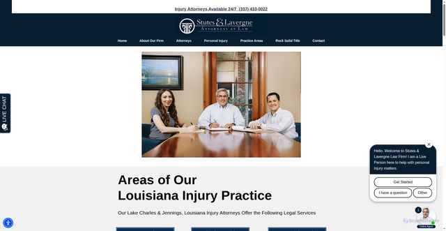Security scan screenshot of https://www.stuteslaw.com/lakecharlesinjuryattorneys