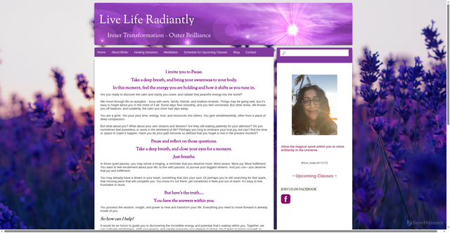 Security scan screenshot of https://liveliferadiantly.com