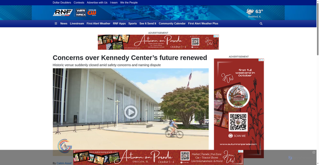 Security scan screenshot of https://www.rockfordnewsfirst.com/2026/09/18/concerns-over-kennedy-centers-future-renewed/