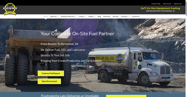 Security scan screenshot of https://www.tayloroilco.com/