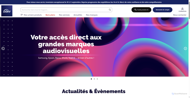 Security scan screenshot of https://sidev.fr
