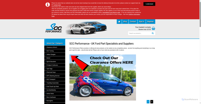 Security scan screenshot of https://focusrsparts.co.uk