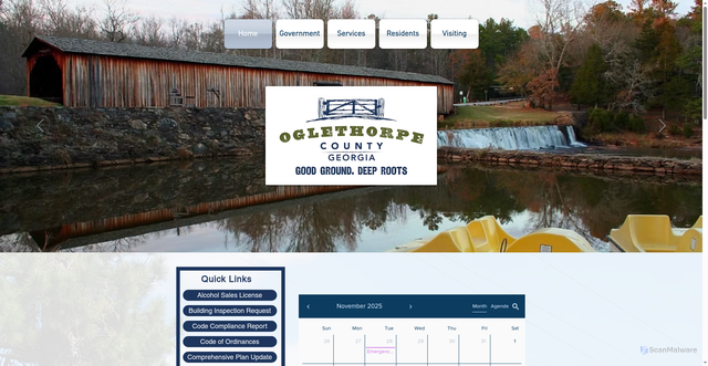 Security scan screenshot of https://www.oglethorpecountyga.gov/