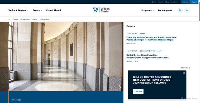 Security scan screenshot of https://www.wilsoncenter.org