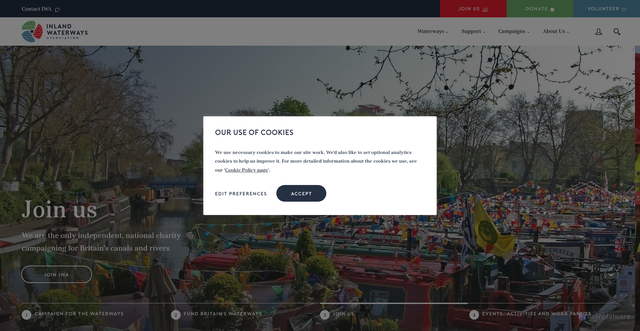 Security scan screenshot of https://waterways.org.uk/