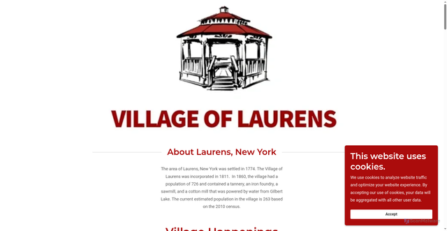 Security scan screenshot of https://villageoflaurensny.gov/