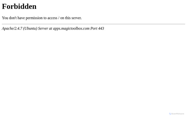 Security scan screenshot of https://apps.magictoolbox.com/