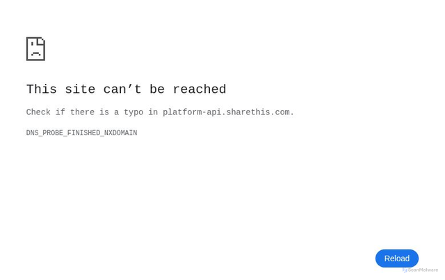Security scan screenshot of https://platform-api.sharethis.com/