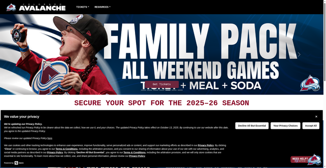 Security scan screenshot of https://www.avalanchetix.com/