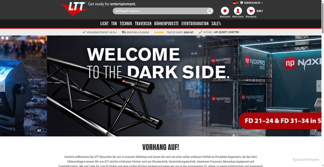 Security scan screenshot of https://www.ltt-versand.de