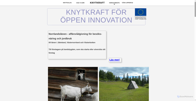Security scan screenshot of https://knytkraft.se