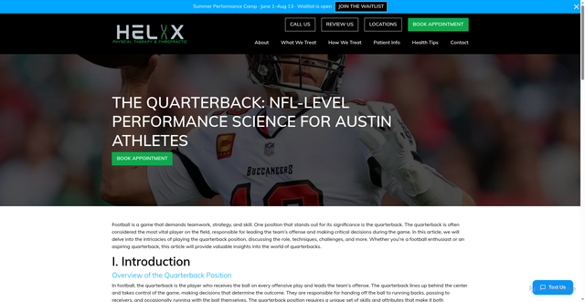 Security scan screenshot of https://helixsportsmed.com/qb-talk/the-quarterback/