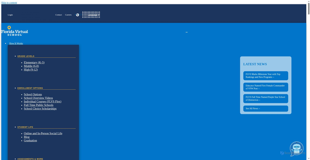 Security scan screenshot of https://www.flvs.net/