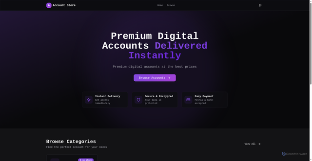 Security scan screenshot of https://accountinstock.com/