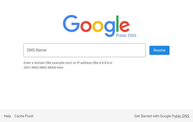 Security scan screenshot of https://dns.google/