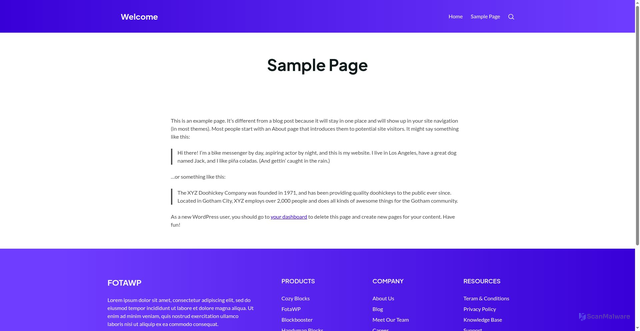 Security scan screenshot of https://speaksmartonline.com/sample-page/