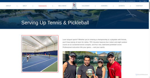 Security scan screenshot of https://www.swcclub.com/racquets
