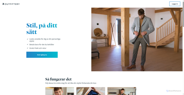 Security scan screenshot of https://outfittery.se
