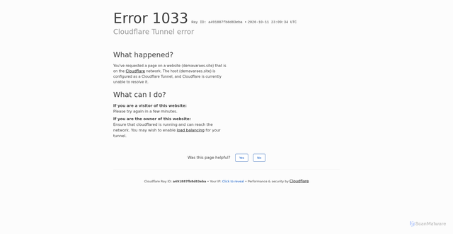 Security scan screenshot of https://demavaraes.site