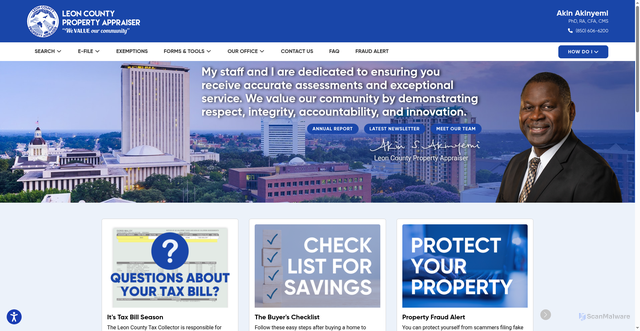 Security scan screenshot of https://www.leonpa.gov/