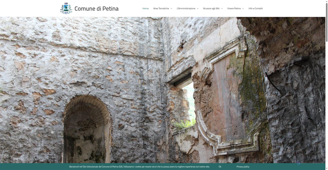 Security scan screenshot of http://www.comunedipetina.it/
