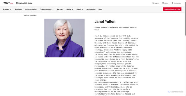 Security scan screenshot of https://tpm.joc.com/en/speakers/janet-yellen-1067-27392