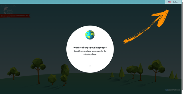 Security scan screenshot of https://www.footprintcalculator.org