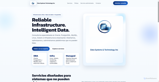 Security scan screenshot of http://ds-ti.com/