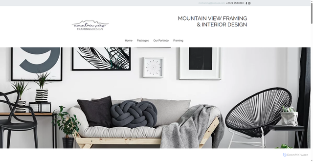 Security scan screenshot of https://mountainviewframing-design.com