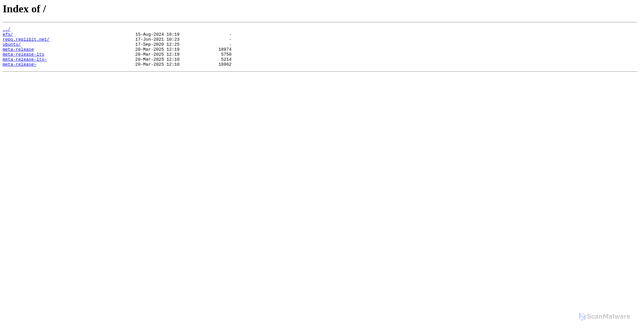 Security scan screenshot of https://rb-mirror.slc.efscloud.net