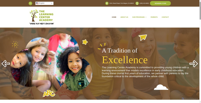 Security scan screenshot of https://learningcenteracademy.com/