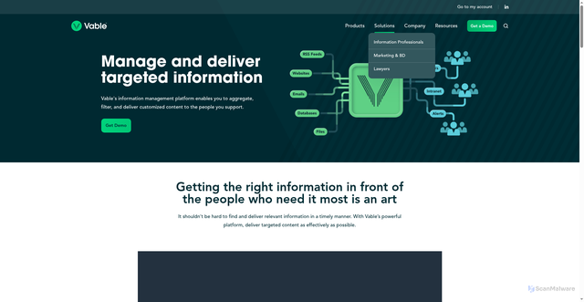 Security scan screenshot of https://vable.com