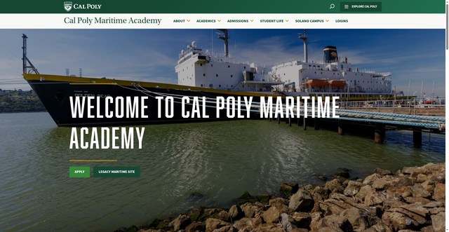 Security scan screenshot of https://maritime.calpoly.edu/