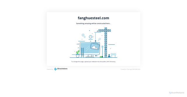 Security scan screenshot of https://fanghuesteel.com/