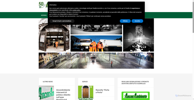 Security scan screenshot of https://www.anconambiente.it/