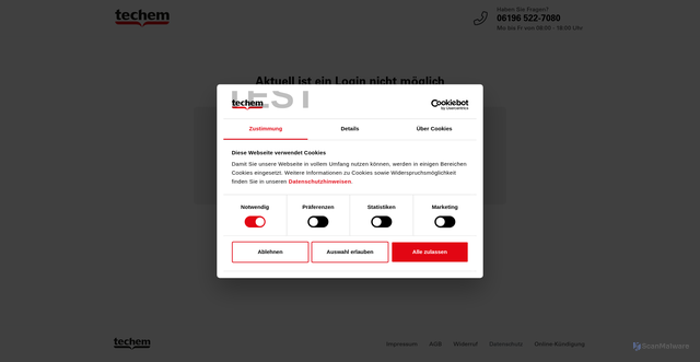 Security scan screenshot of https://onboarding-r.techem.de