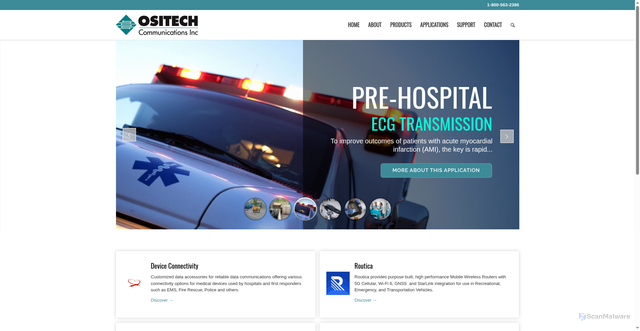 Security scan screenshot of https://ositech.com