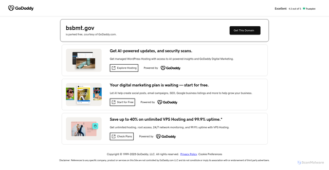 Security scan screenshot of https://bsbmt.gov/